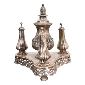 Tiffany & Co. Antique Victorian Silverplate Table Cigar Lighter