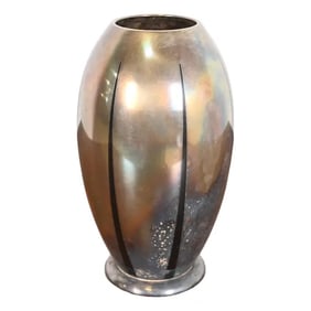 Antique Art Deco Silverplate Vase by WMF Ikora, Circa 1930s