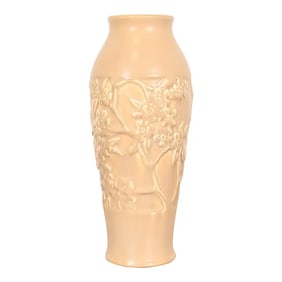 Rookwood Pottery Arts & Crafts Large Glazed Ceramic Dogwood Decorated Vase, 1922