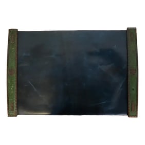 Tiffany Studios New York Heraldic Bronze Blotter Ends With Leather Desk Blotter