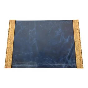 Tiffany Studios New York Venetian Bronze Dore Blotter Ends With Leather Desk Blotter (1 of 12)