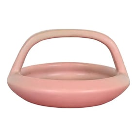 Rookwood Pottery Arts & Crafts Glazed Ceramic Pink Handled Bowl or Ashtray, 1919