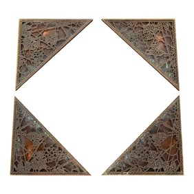 Tiffany Studios New York Grapevine Bronze Blotter Corners