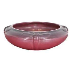 Van Briggle Arts & Crafts Dragonfly Mulberry Glazed Ceramic Bowl, Early 20th Century (1 of 12)
