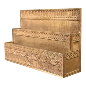 Tiffany Studios New York Adam Bronze Dore Letter Rack