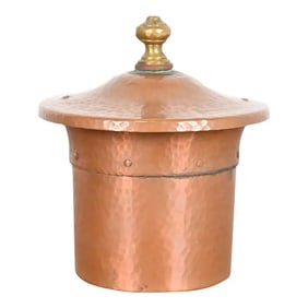 Benedict Studios Arts & Crafts Hammered Copper and Brass Humidor, Circa 1910