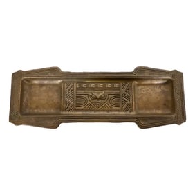Tiffany Studios New York American Indian Bronze Pen Tray