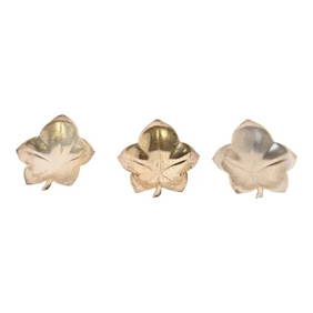 Tiffany & Co. Sterling Silver Leaf Form Jewelry Trinket Dishes or Catchall Trays, Set of Three (1 of 7)