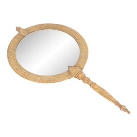 Antique Tiffany & Co. Bronze Dore Alhambra Vanity Hand Mirror, Circa 1910