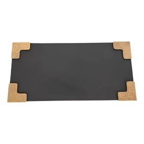 Tiffany Studios New York Zodiac Bronze Dore Blotter Corners With Leather Desk Blotter