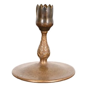 Tiffany Studios New York Bronze Artichoke Form Vase Stand or Candlestick
