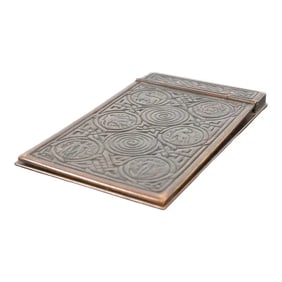 Tiffany Studios New York Zodiac Bronze Notepad Holder