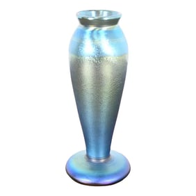 Quezal Arts & Crafts Iridescent Art Glass Vase