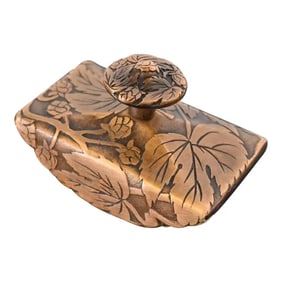 Marshall Field & Co. Antique Floral Ivy Bronze Rocker Blotter, Circa 1910