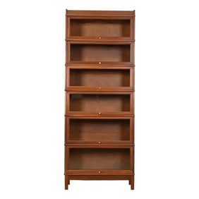 Arts & Crafts Walnut Six-Stack Barrister Bookcase by Hale
