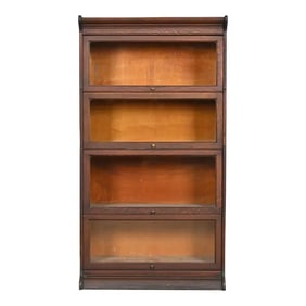 Antique Arts & Crafts Oak Four-Stack Barrister Bookcase by Gunn, Circa 1920s
