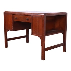 Antique Arts & Crafts Oak Writing Desk From Frank Lloyd Wright's DeRhodes House