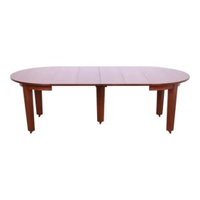 Gustav Stickley Mission Oak Arts & Crafts Extension Dining Table, Newly Restored