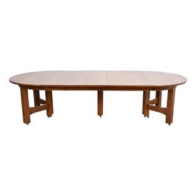 Gustav Stickley Antique Mission Oak Arts & Crafts Extension Dining Table, Newly Refinished (1 of 12)