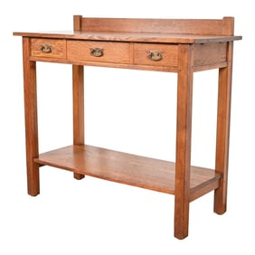 L. & J. G. Stickley Antique Mission Oak Arts & Crafts Buffet Server, Circa 1900