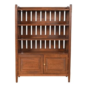Stickley Brothers Style Antique Mission Oak Arts & Crafts Bookcase, Newly Refinished