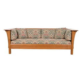 Stickley Mission Oak Arts and Crafts Settle Sofa (1 of 12)