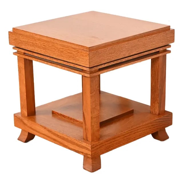 Frank Lloyd Wright Style Mission Oak Arts and Crafts Occasional Side Table (1 of 8)