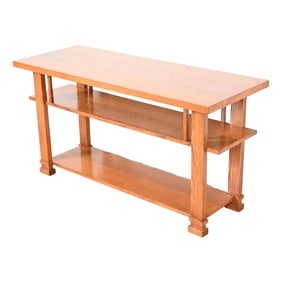 Frank Lloyd Wright Style Mission Oak Arts and Crafts Console Table