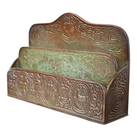 Tiffany Studios New York Zodiac Bronze Letter Rack