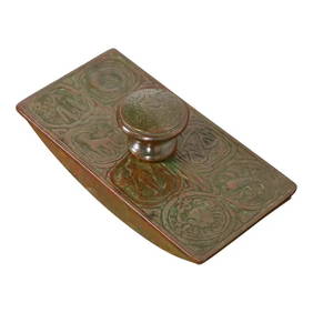 Tiffany Studios New York Zodiac Bronze Rocker Blotter (1 of 12)