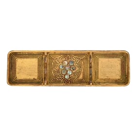 Tiffany Studios New York Bronze Dore and Abalone Pen Tray