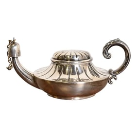 Tiffany & Co. Antique Silverplate Aladdin Lamp Form Table Cigar Lighter