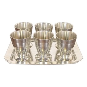 Karl Kipp Art Deco Pewter Cocktail Set, Circa 1920s