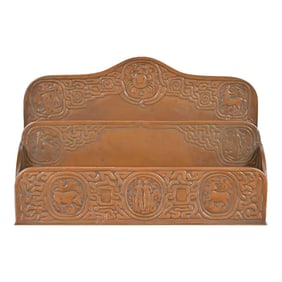 Tiffany Studios New York Zodiac Bronze Letter Rack