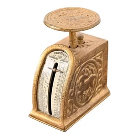 Tiffany Studios New York Zodiac Pattern Bronze Dore Postage Scale