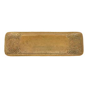 Tiffany Studios New York "Zodiac" Bronze Pen Tray (1 of 10)