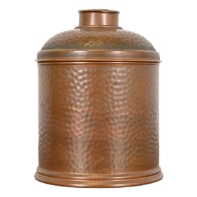 Roycroft Style Arts & Crafts Hammered Copper Humidor, Circa 1920s