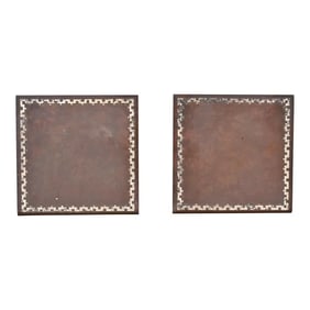 Heintz Arts & Crafts Sterling Silver on Bronze Bookends