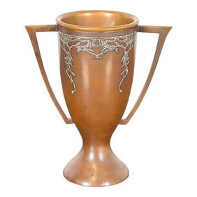 Heintz Arts & Crafts Sterling Silver on Bronze Amphora Vase (1 of 11)
