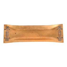 Heintz Arts & Crafts Sterling Silver on Bronze Pen Tray