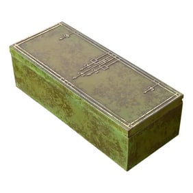 Heintz Arts & Crafts Sterling Silver on Bronze Humidor Box