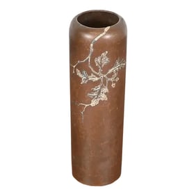 Heintz Arts & Crafts Sterling Silver on Bronze Vase