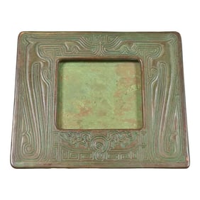 Tiffany Studios New York Chinese Pattern Bronze Calendar Frame or Picture Frame