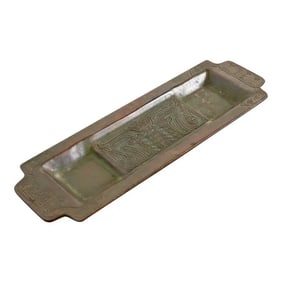 Tiffany Studios Chinese Pattern Bronze Pen Tray