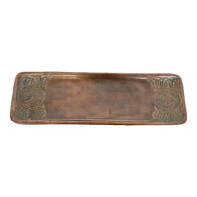 Tiffany Studios New York Zodiac Pattern Bronze Pen Tray