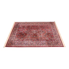 Vintage Karastan Sarouk Room Size Wool Rug, Circa 1950s