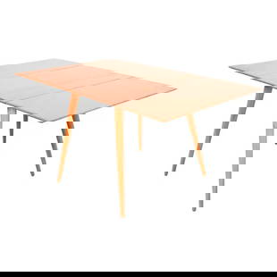 Paul McCobb Planner Group Solid Maple Drop Leaf Dining Table, 1950s: A sleek and stylish Mid-Century Modern solid maple drop-leaf dining table By Paul McCobb for Winchendon Furniture, "Planner Group" USA, 1950s Measures: 56.5"W x 36"D x 29.5"H. With leaves down,
