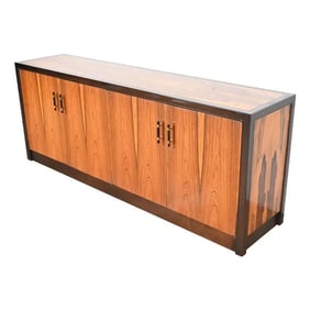 Milo Baughman for Directional Mid-Century Modern Rosewood and Walnut Sideboard Credenza, Circa 1960s