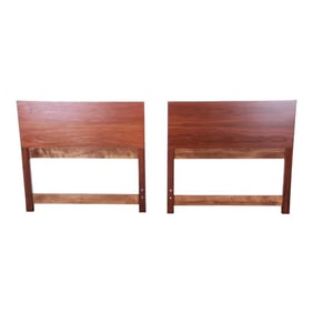 Paul McCobb for Calvin Mid-Century Modern Walnut Twin Headboards, Pair