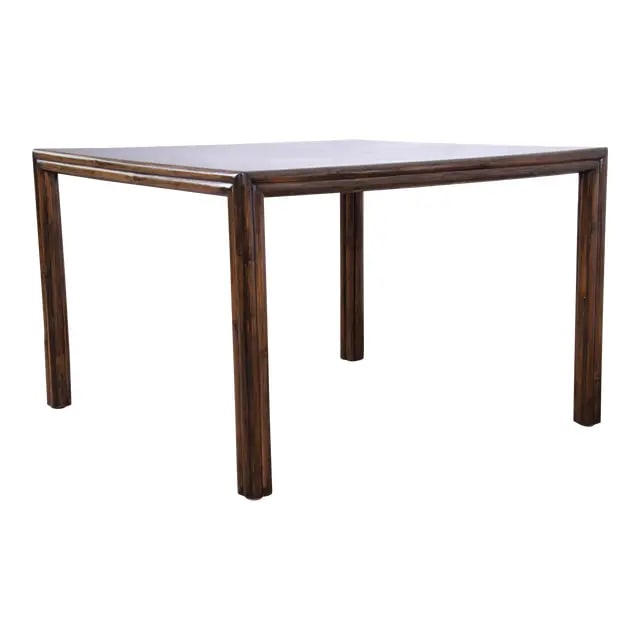 McGuire Mid-Century Hollywood Regency Bamboo Rattan Coffee or Occasional Table, Circa 1970s (1 of 8)